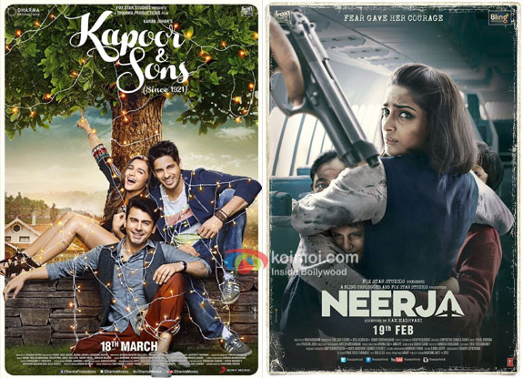 Box Office - Kapoor & Sons continues to rock, Neerja is a Blockbuster