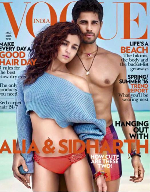 Alia Bhatt and Sidharth Malhotra on Vogue Cover