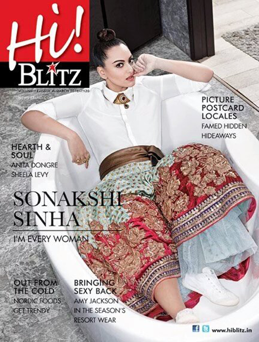  Sonakshi Sinha on Hi Blitz Cover