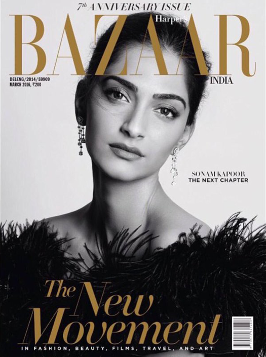 Sonam Kapoor on Harper’s Bazaar Cover