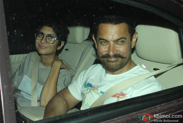 Aamir Khan and Kiran Rao Spotted At Saif Ali Khan's residence