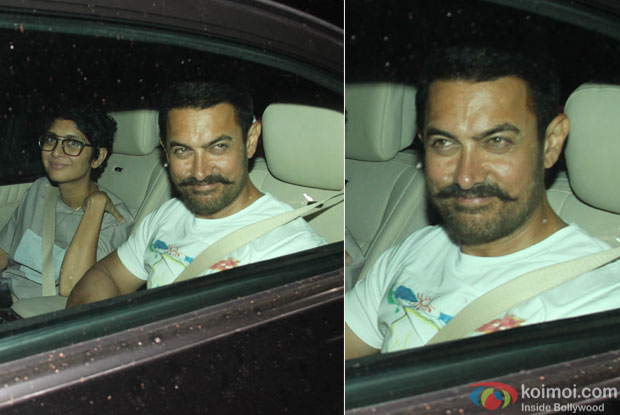 Aamir Khan and Kiran Rao Spotted At Saif Ali Khan's residence