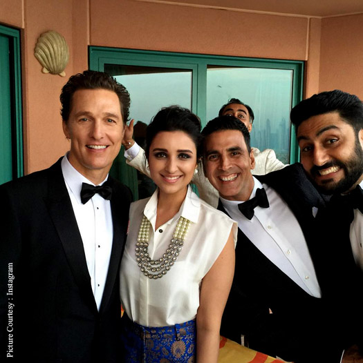 Matthew McConaughey, Parineeti Chopra, Akshay Kumar and Abhishek Bachchan