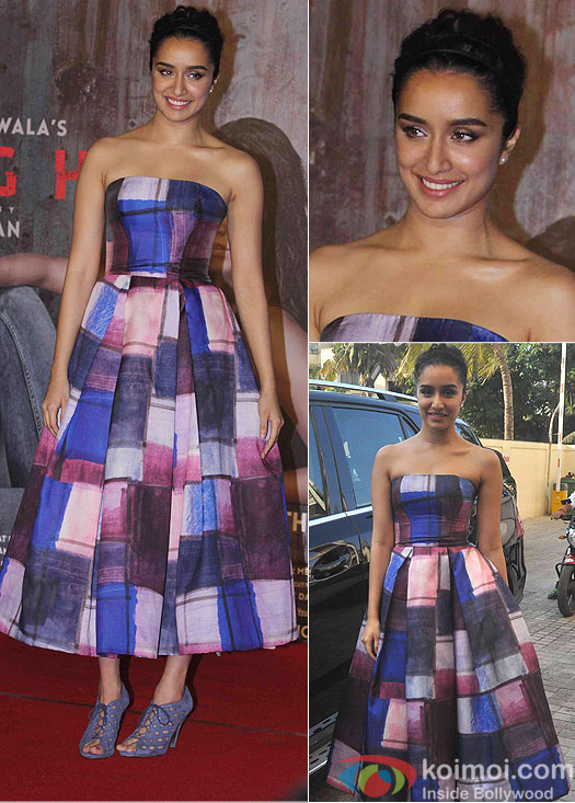 Shraddha Kapoor during the trailer launch of film Baaghi 