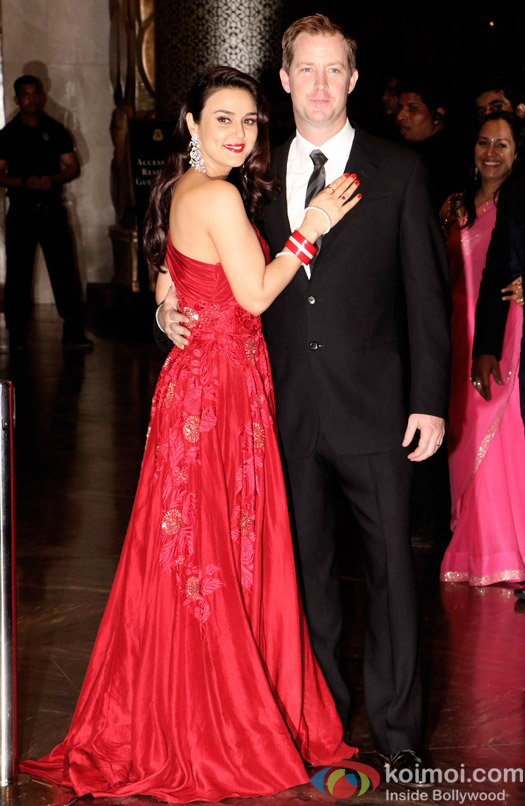Preity Zinta & Gene Goodenough at their wedding reception