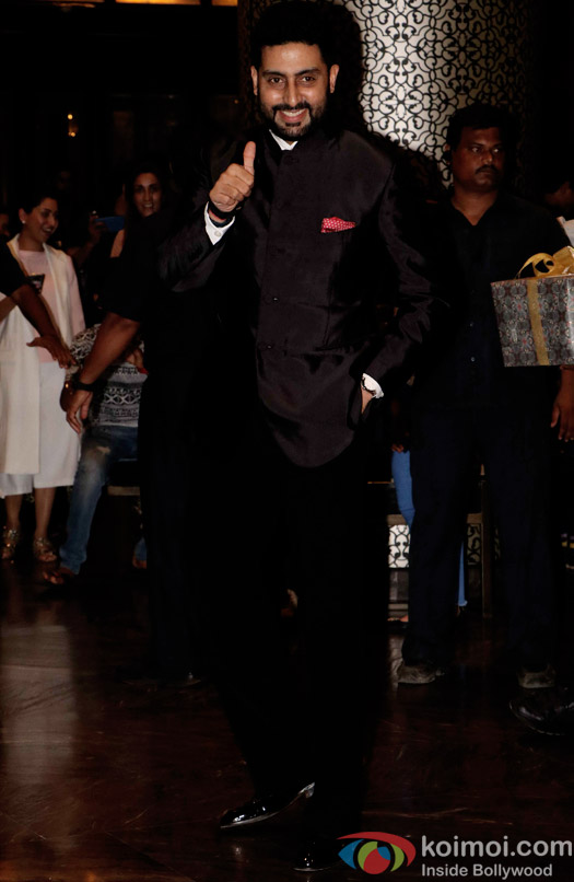 Abhishek Bachchan at Preity Zinta's wedding reception