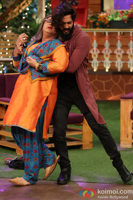 Ritesh Deshmukh on the sets of The Kapil Sharma Show