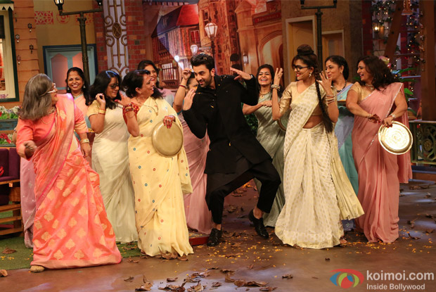 Ranbir Kapoor, Aishwarya Rai Bachchan and Anushka Sharma on the sets of The Kapil Sharma Show