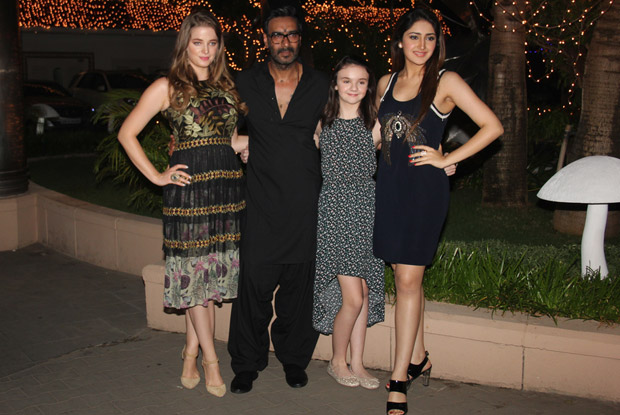 Ajay Devgan, Sayesha Saigal, Erika Kaar and Abigail Eames at special screening of Shivaay