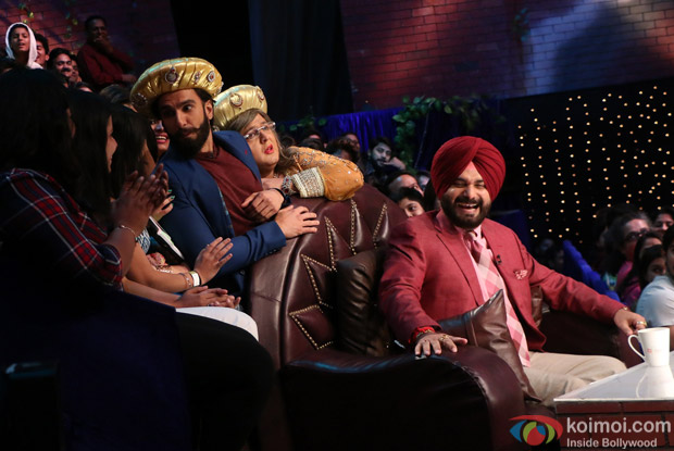 Ranveer Singh on the sets of The Kapil Sharma Show