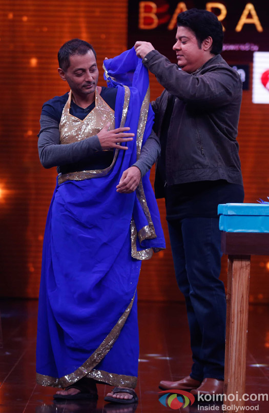 Vidya balan and Sujoy Ghosh during the promotion of Kahaani 2 on the sets of Yaaron Ki Baraat
