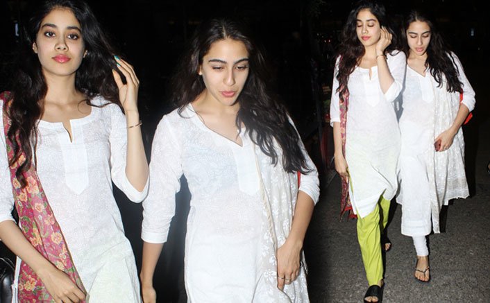 Sara Ali Khan & Jhanvi Kapoor Spotted Twinning In White At The Airport