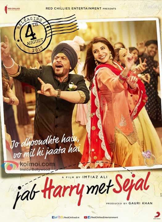 Shah Rukh Khan & Anushka Sharma's New Posters Of Jab Harry Met Sejal Are Vivid & Vibrant