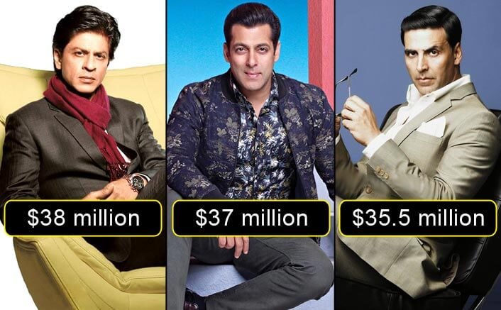 SRK, Salman And Akshay Enter The Top 10 Highest Paid Actors Of The World List. Where is Aamir Khan?