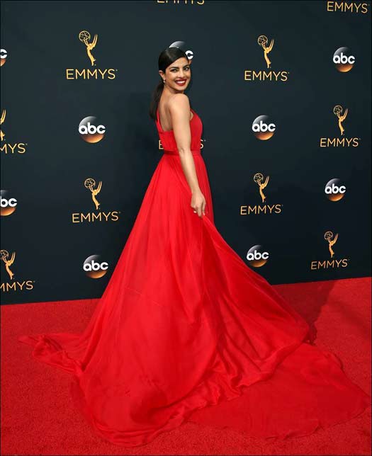 Priyanka Chopra Makes A Drool-Worthy Red Carpet Appearance At The 69th Emmy Awards