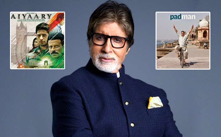 Megastar Amitabh Bachchan supports Padman and Aiyaary!