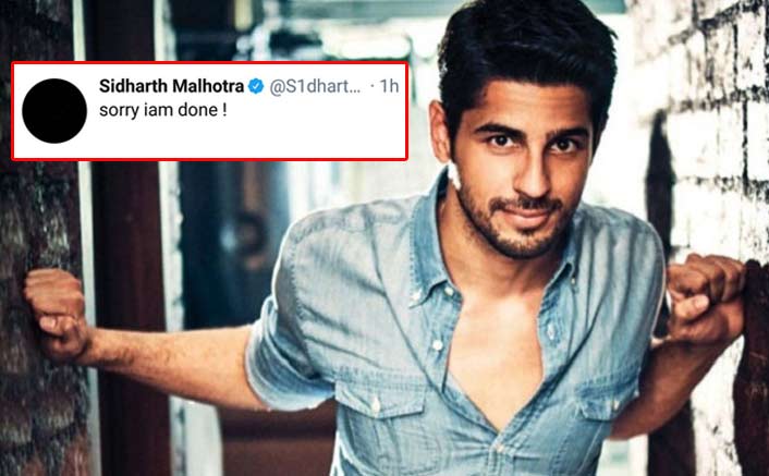 Sidharth Malhotra Quits Twitter After Posting A Sorry Tweet!