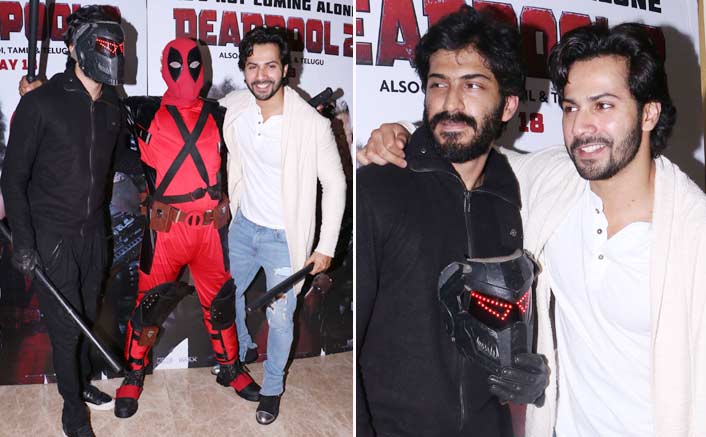Varun Dhawan meets Bhavesh Joshi Superhero at the premiere of Deadpool 2