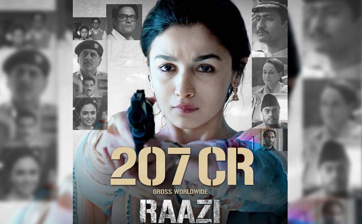 Alia Bhatt - Vicky Kaushal starrer Raazi directed by Meghna Gulzar collects 207 crore worldwide.