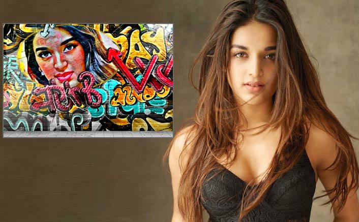 A fan paints a wall with Nidhhi Agerwal's graffiti art!