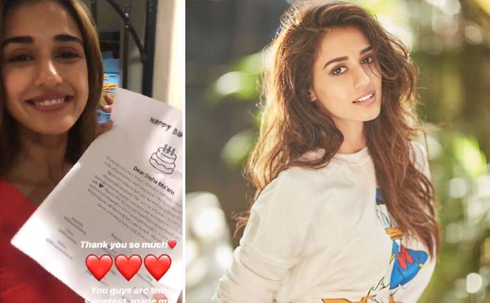 Bharat Star Disha Patani Gets An Advance Birthday Surprise From Her Fans Heres How She Reacted