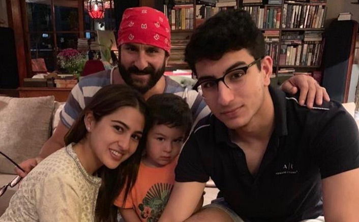 Sara Ali Khan Wishes Her Dad Saif Ali Khan By Sharing A Cute Photo With Him and Brothers Ibrahim And Taimur Ali Khan