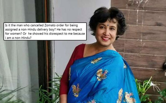 Zomato Guy Who Cancelled Order 'Non-Hindu' Delivery Man, Writes "You Have Great B**bs" To Taslima Nasreen; Author EXPOSES!