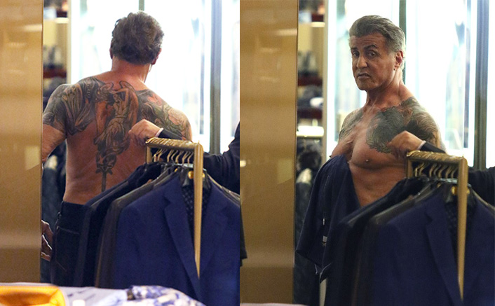 Sylvester Stallone reveals physique during shopping trip