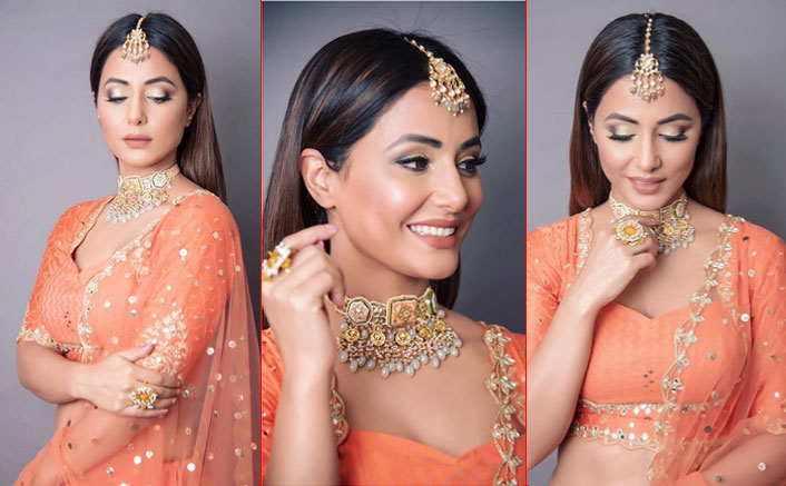 Hina Khan Teaches You How To Rock The Orange Lehenga This Wedding Season
