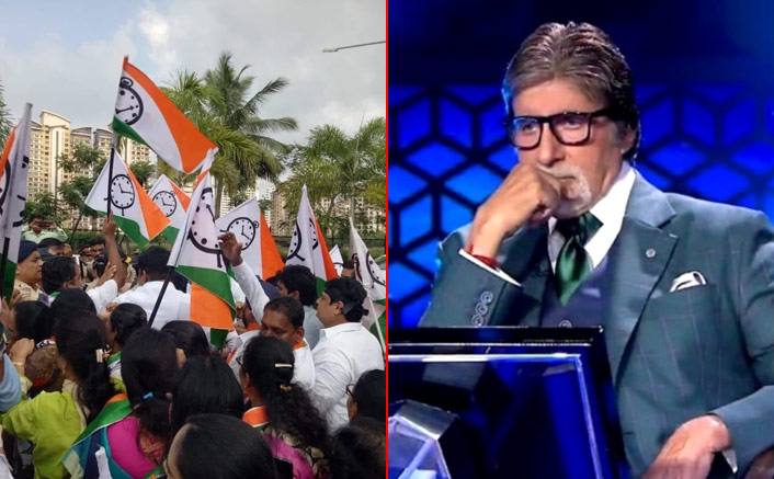 "Amitabh Bachchan Murdabad": Chaotic Protestors Over KBC Controversy Outside Sony TV's Office