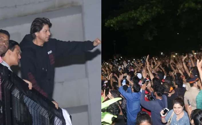 Shah Rukh Khan celebrates His 54th Birthday With Fans Outside Mannat