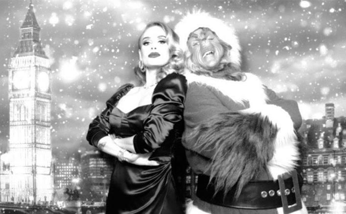 Adele looks glamorous in festive photos after weight loss