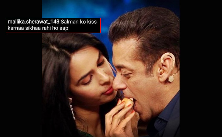 Mallika Sherawat's 'Tender Moment' With Salman Khan Has Netizens Saying 'Kiss Karna Sikhaa Rahi Ho?'