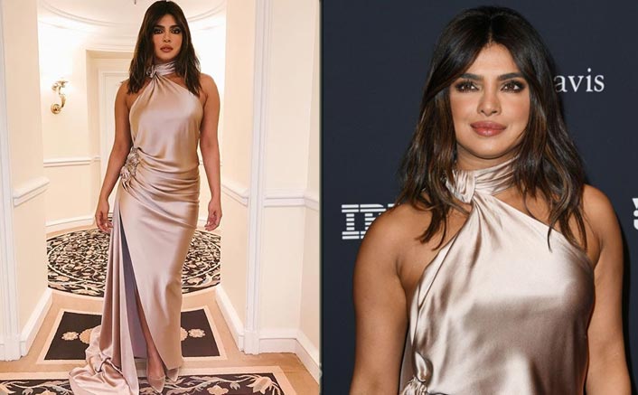 Priyanka Chopra's Satin Gown Makes The Perfect Attire For A Wedding Reception, Take Notes!