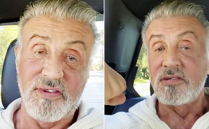 Sylvester Stallone debuts his natural grey hair