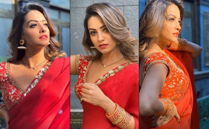 Anita Hassanandani S Red Saree Makes For A Gorgeous