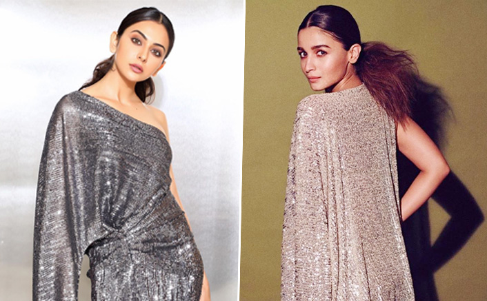 Rakul Preet Singh’s Filmfare Attire Highly Inspired From Alia Bhatt’s Golden High Slit Dress?