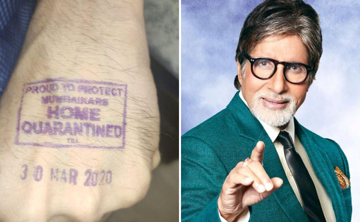 Amitabh Bachchan Gets A Home Quarantined Stamp On His Hand, Says Proud To Protect Mumbaikars