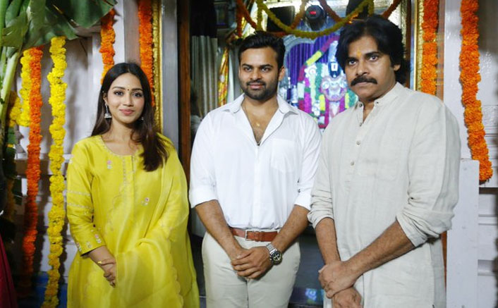 #SDT14: Pawan Kalyan Graces The Launch Event Of Sai Dharam Tej's Next With His Presence