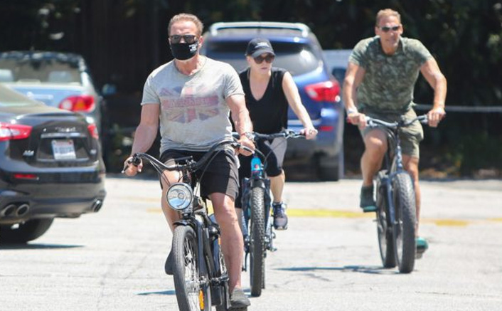 Arnold Schwarzenegger Enjoys Bike Ride With Girlfriend Heather Milligan 