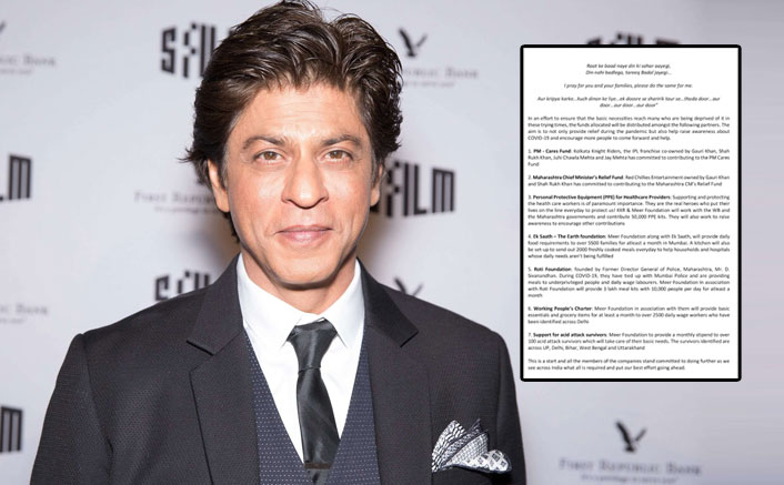 Shah Rukh Khan lauds the Government’s COVID-19 efforts & announces key initiatives to extend his support