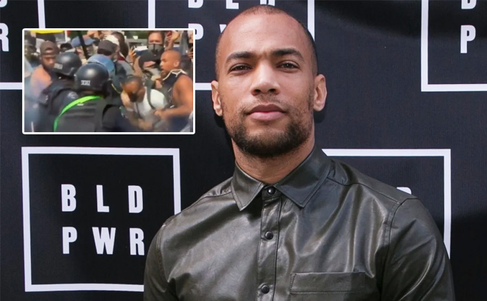 #JusticeForGeorgeFloyd: Kendrick Sampson Gets Hit By A Rubber Bullet At Protest, Bashes The US Police