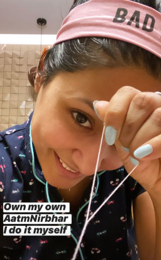Hina Khan Does Eyebrows At Home & It's All The 'Aatmanirbhar' Tips You Need!