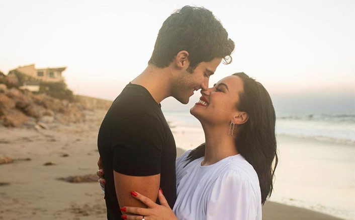 Demi Lovato & Fiancé Max Ehrich's Take Safe PDA To A New Level With Their Latest Kissing Photos!(Pic credit: Instagram/ddlovato)