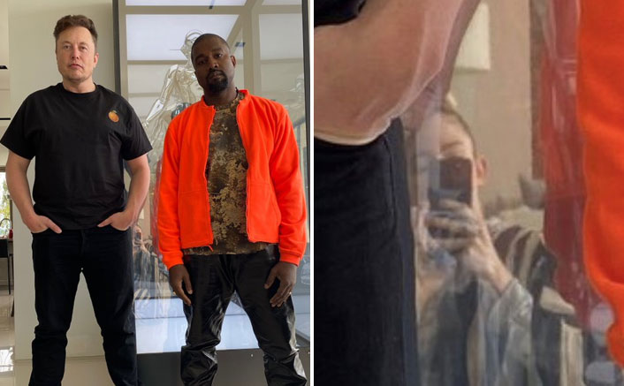 Elon Musk & Kanye West Pose Together For A Stylish Pic, But It's Grimes' Reflection That's Grabbing Twitterati's Attention
