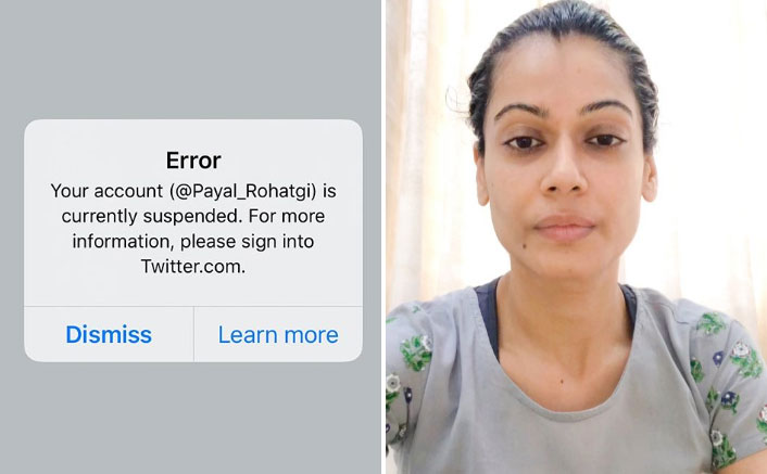 Payal Rohatgi's Twitter Account SUSPENDED Yet Again For No Reason