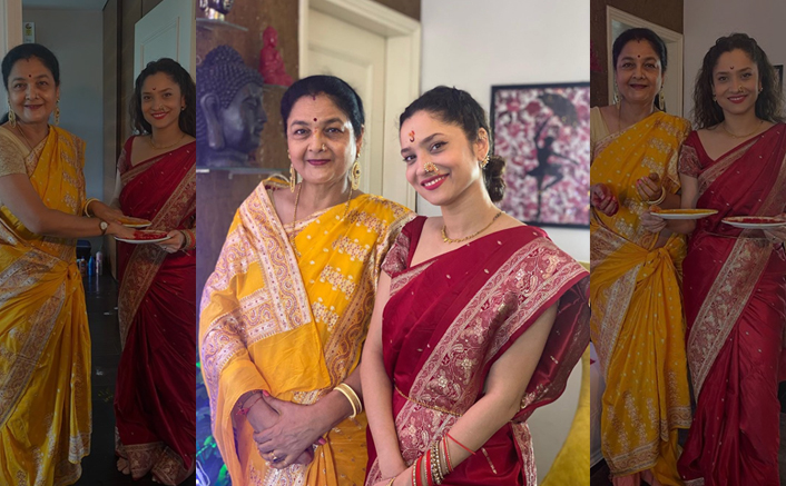 Ankita Lokhande & Her Mother Prays To Gauri Ganpati, Writes "God Is With Us"