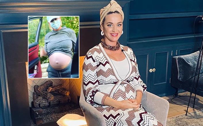 Katy Perry Calls Herself "Poopedstar" and Shows Off Bare Baby Bump Dancing Outside of Car to Viral Song
