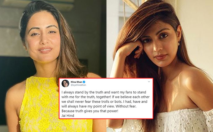 Hina Khan SLAMS The Trolls She Faced For Supporting Rhea Chakraborty: “I Had, Have & Will Always Have My Point Of View”
