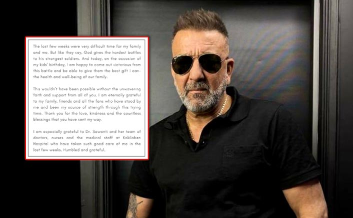 Sanjay Dutt Has A BIG UPDATE For His Fans, He Is Cancer Free Now